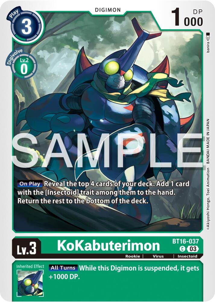 KoKabuterimon BT16-037 C (Beginning Observer) 