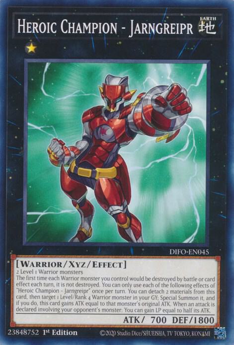 Heroic Champion - Jarngreipr DIFO-EN045 (Dimension Force)  - 1st Edition
