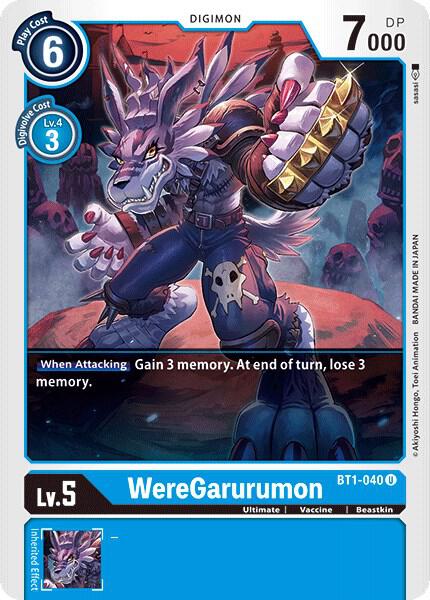 WereGarurumon BT1 040 BT1-040 U (Release Special Booster 1.0) 