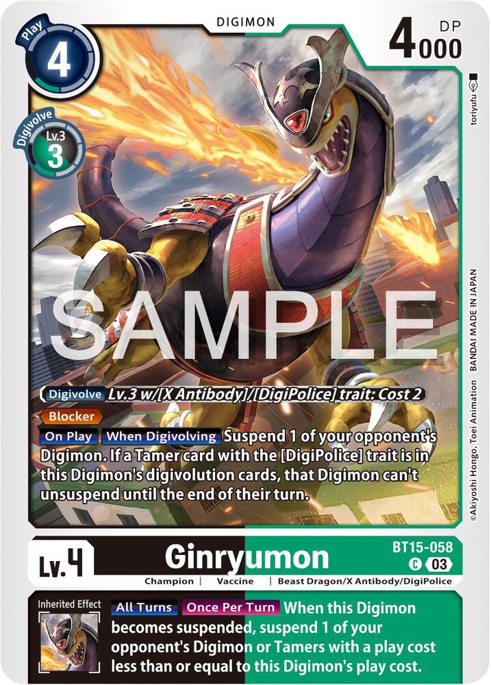Ginryumon BT15-058 C (Exceed Apocalypse) 