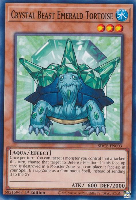 Crystal Beast Emerald Tortoise SDCB-EN003 (Structure Deck: Legend of the Crystal Beasts)  - 1st Edition