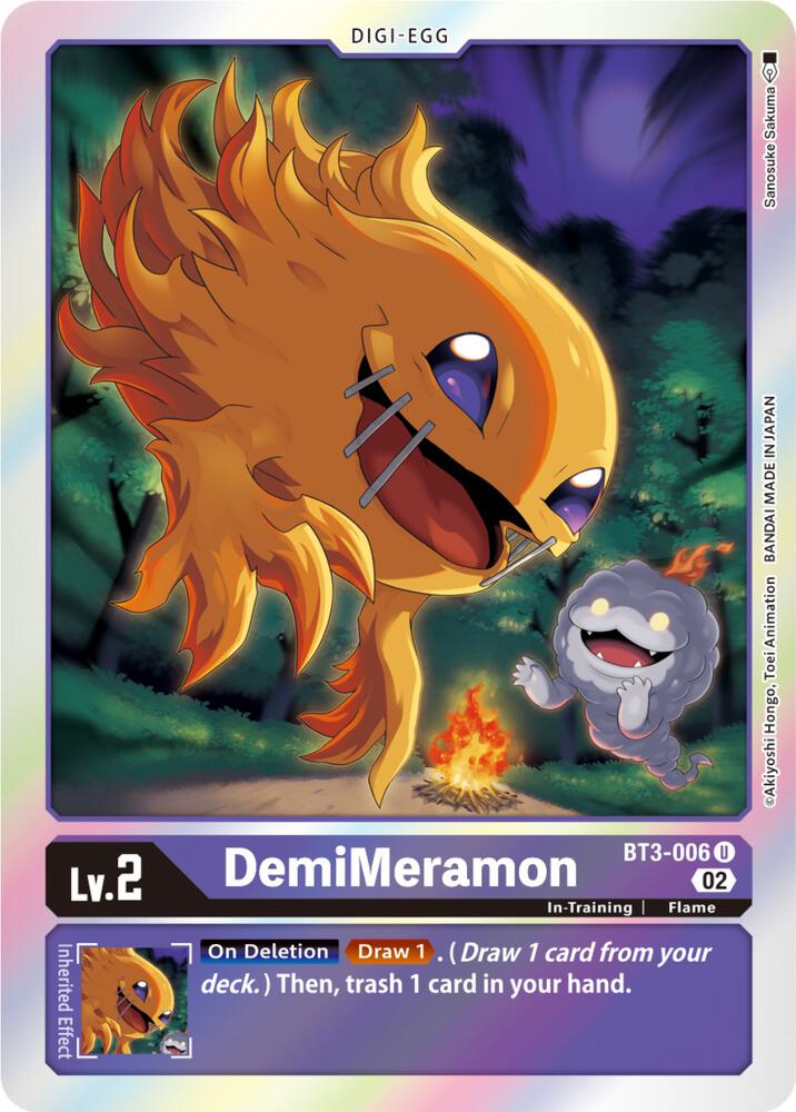 DemiMeramon Resurgence Booster Reprint BT3-006 U (Resurgence Booster)  - Foil