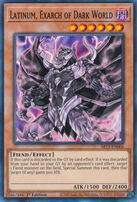 Latinum Exarch of Dark World SR13-EN006 (Structure Deck: Dark World)  - 1st Edition