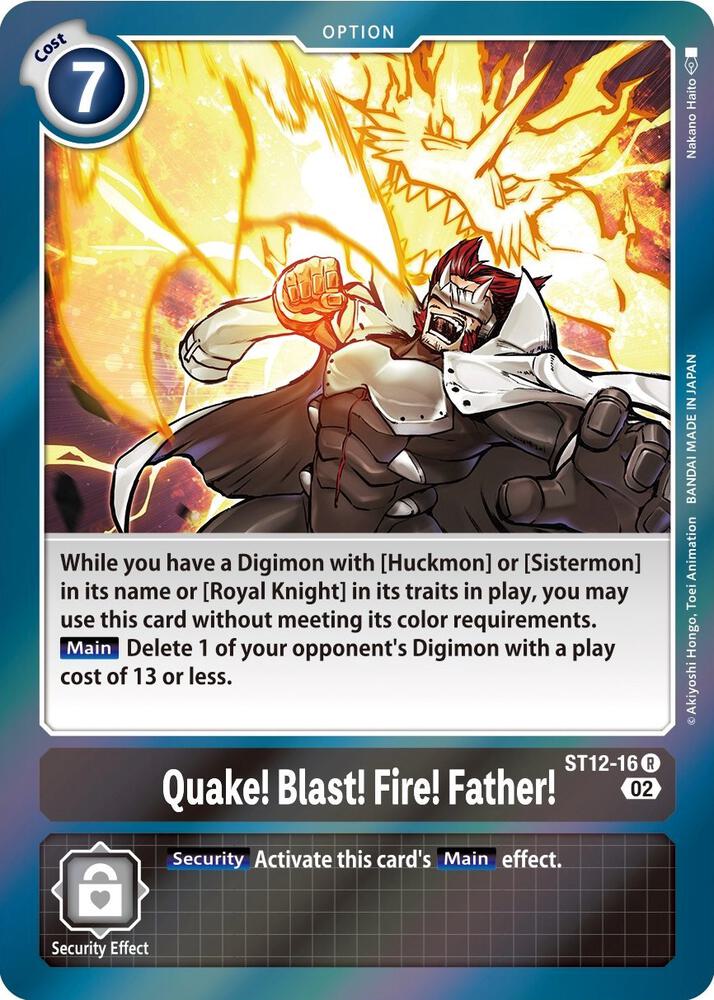 Quake Blast Fire Father ST12-16 R (Starter Deck 12: Jesmon)  - Foil