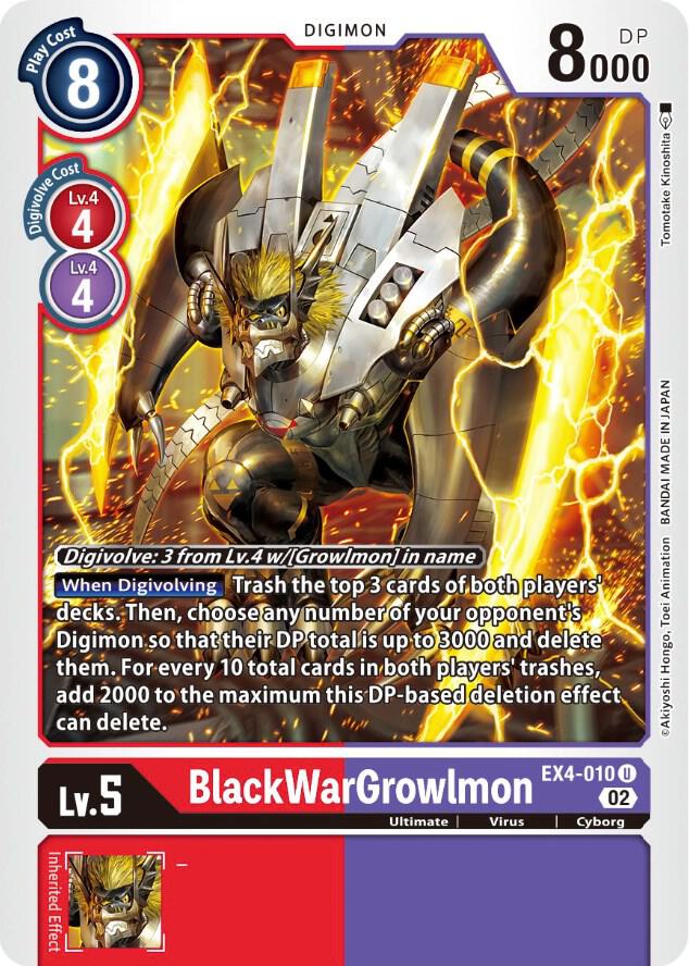 BlackWarGrowlmon EX4-010 U (Alternative Being Booster) 