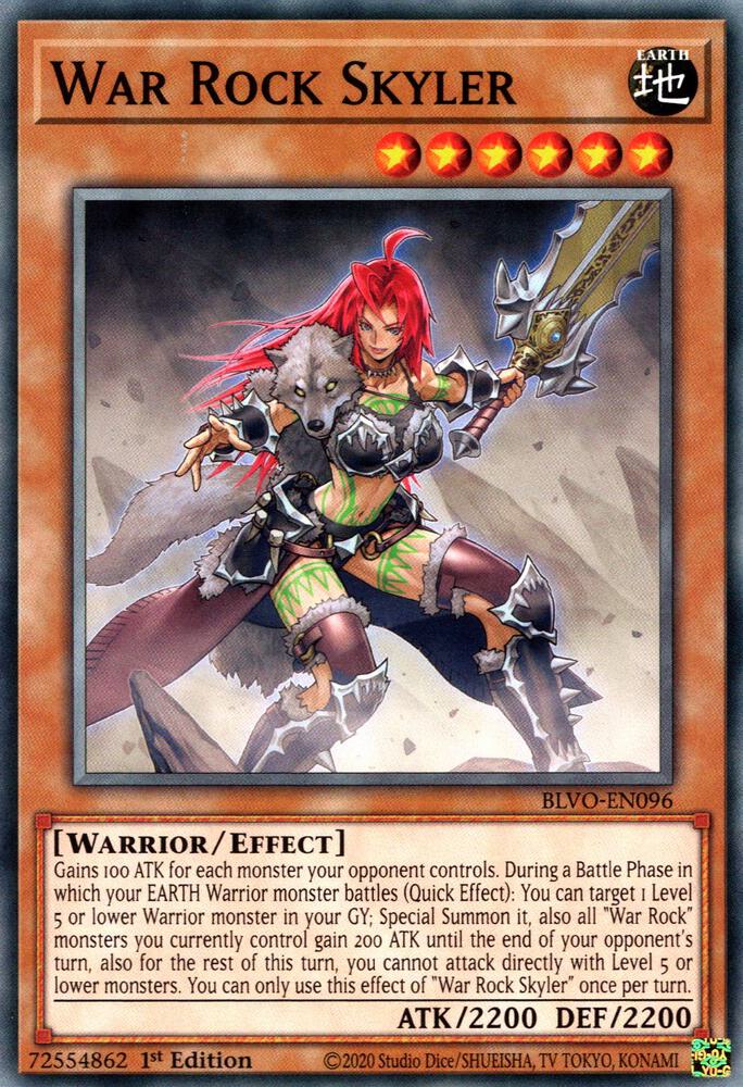 War Rock Skyler BLVO-EN096 (Blazing Vortex)  - 1st Edition