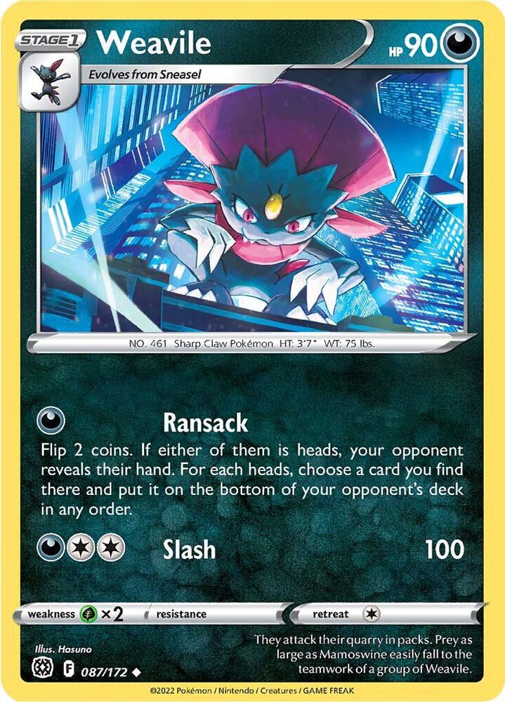 Weavile 087/172 (SWSH09: Brilliant Stars) 