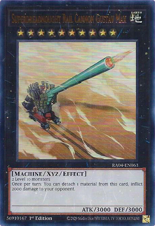 Superdreadnought Rail Cannon Gustav Max UR RA04-EN063 (Quarter Century Stampede)  - 1st Edition