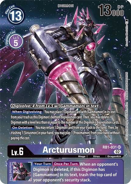Arcturusmon Textured Alternate Art RB1-031 SR (Resurgence Booster)  - Foil