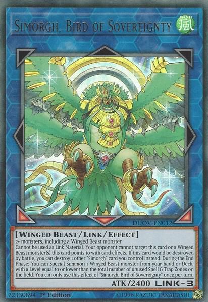 Simorgh Bird of Sovereignty DUOV-EN012 (Duel Overload)  - 1st Edition