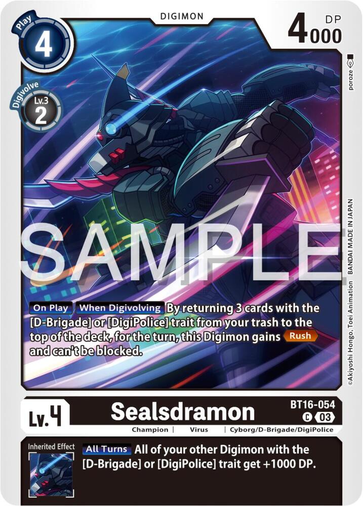 Sealsdramon BT16-054 C (Beginning Observer) 