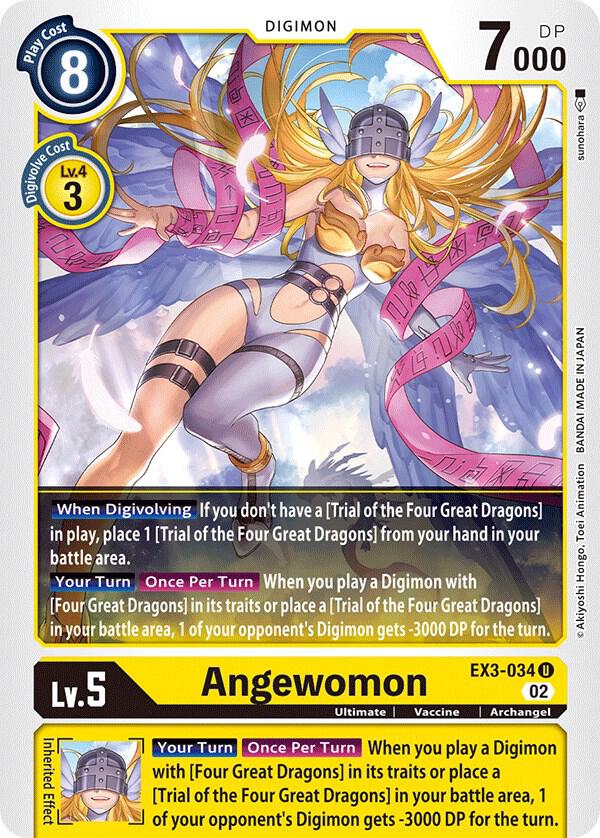 Angewomon EX3-034 U (Draconic Roar) 