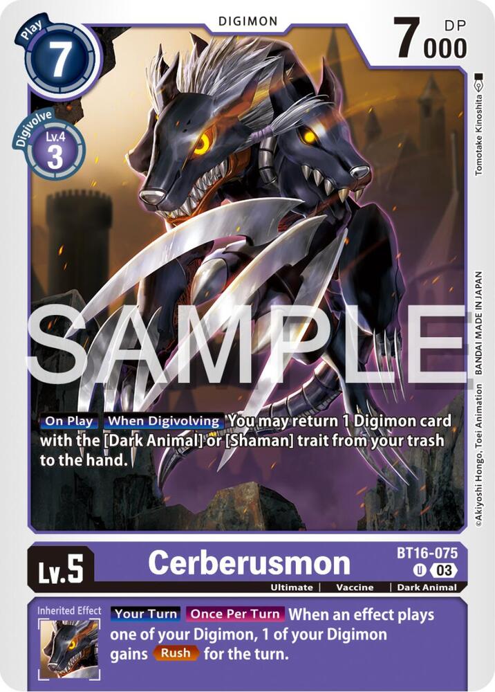 Cerberusmon BT16-075 U (Beginning Observer) 