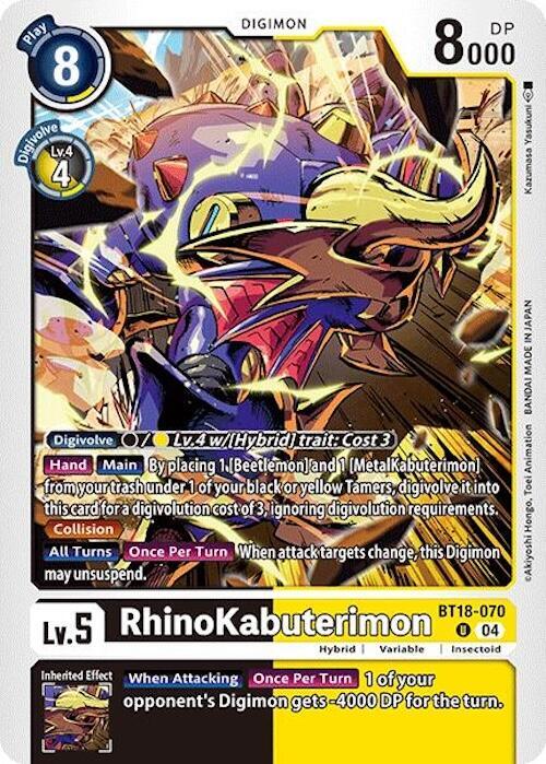 RhinoKabuterimon BT18-070 U (Release Special Booster 2.0) 