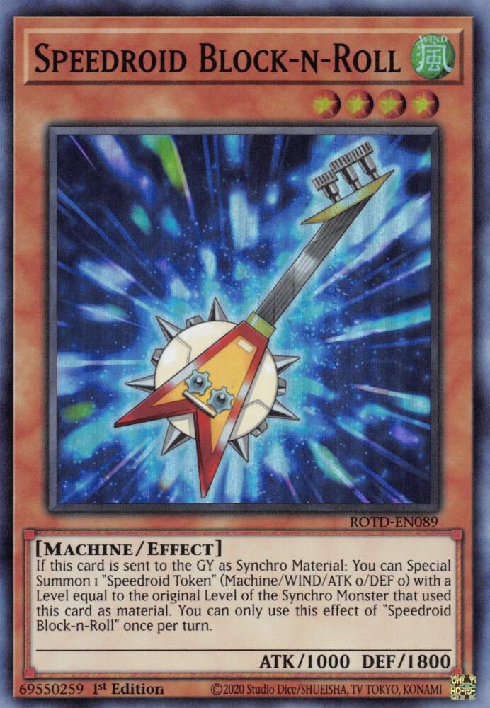Speedroid Block-n-Roll ROTD-EN089 (Rise of the Duelist)  - 1st Edition