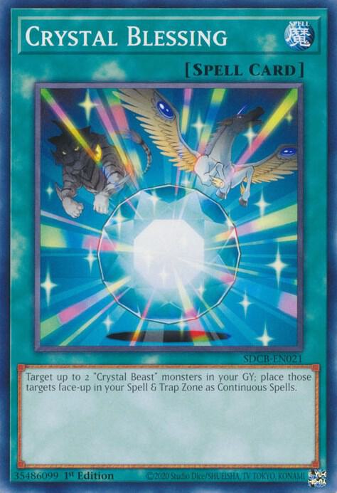 Crystal Blessing SDCB-EN021 (Structure Deck: Legend of the Crystal Beasts)  - 1st Edition