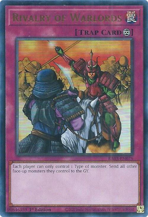 Rivalry of Warlords UR RA03-EN075 (Quarter Century Bonanza)  - 1st Edition
