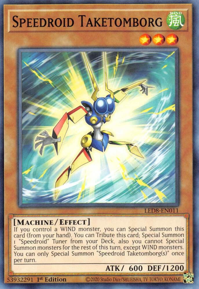 Speedroid Taketomborg LED8-EN011 (Legendary Duelists: Synchro Storm)  - 1st Edition