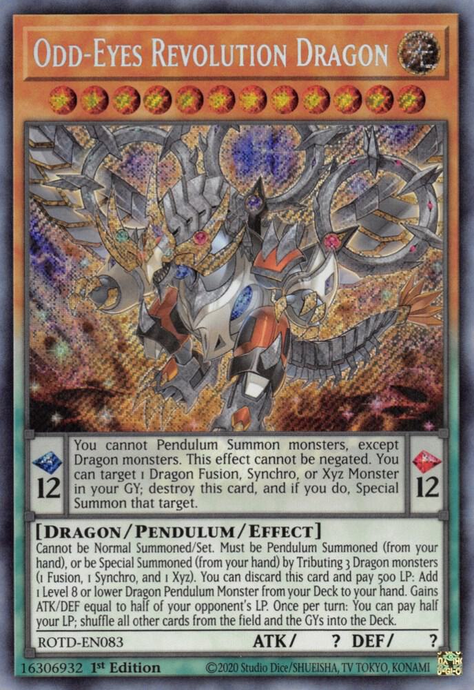 Odd-Eyes Revolution Dragon ROTD-EN083 (Rise of the Duelist)  - 1st Edition