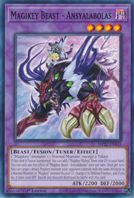 Magikey Beast Ansyalabolas MP22-EN143 (2022 Tin of the Pharaoh's Gods)  - 1st Edition