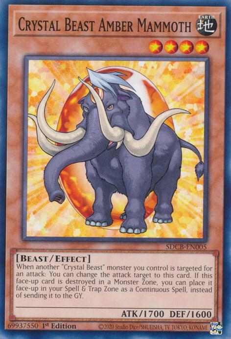 Crystal Beast Amber Mammoth SDCB-EN005 (Structure Deck: Legend of the Crystal Beasts)  - 1st Edition