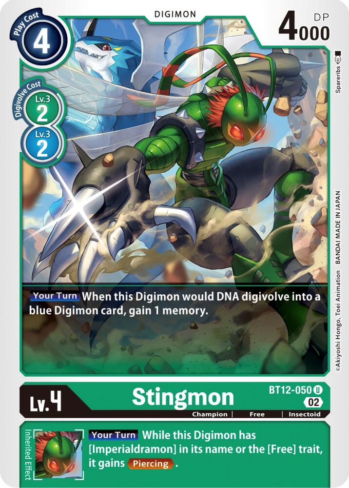 Stingmon BT12-050 U (Across Time) 