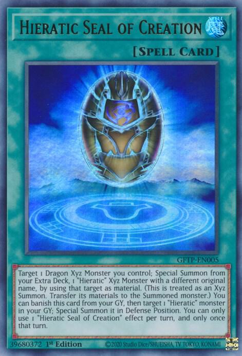 Hieratic Seal of Creation GFTP-EN005 (Ghosts From the Past)  - 1st Edition