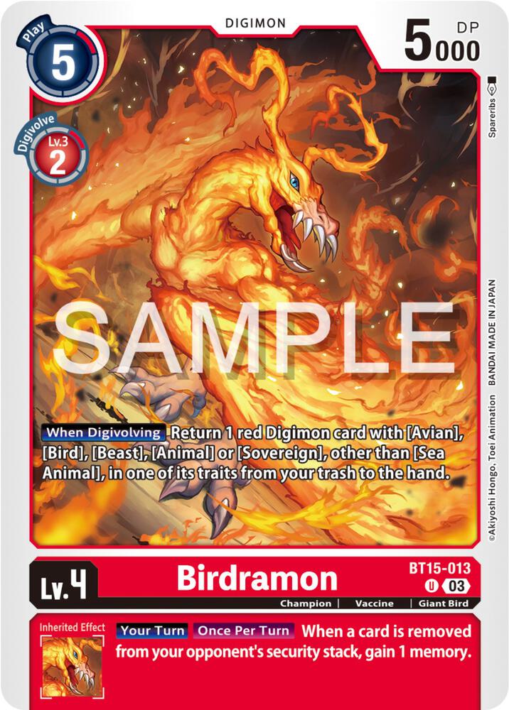 Birdramon BT15-013 U (Exceed Apocalypse) 