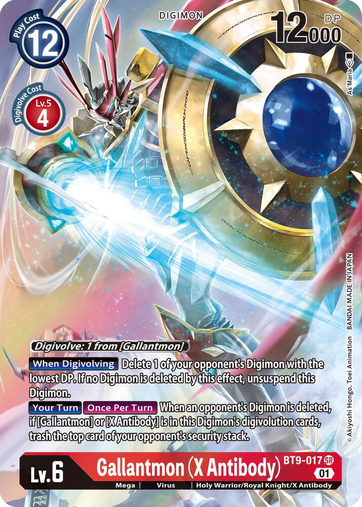 Gallantmon X Antibody Alternate Art BT9-017 SR (X Record)  - Foil
