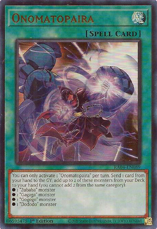 Onomatopaira UR RA04-EN089 (Quarter Century Stampede)  - 1st Edition