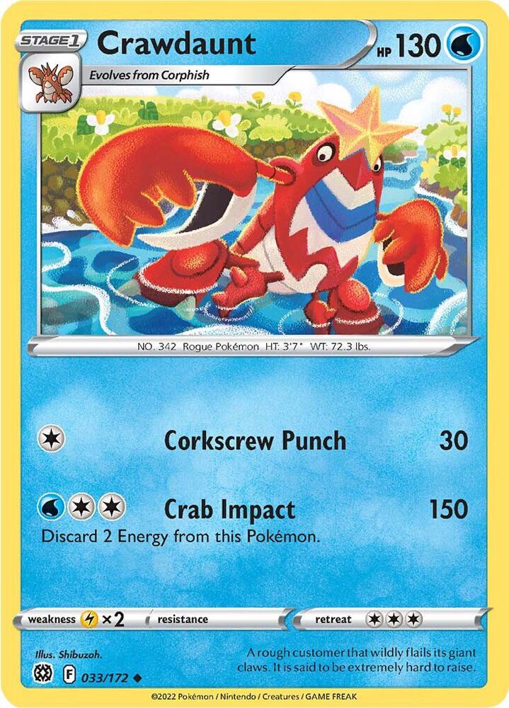 Crawdaunt 033/172 (SWSH09: Brilliant Stars) 