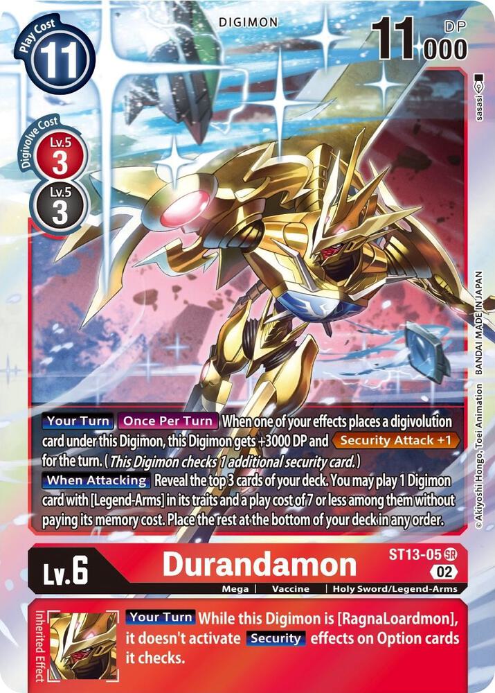 Durandamon ST13-05 SR (Starter Deck 13: Ragnaloardmon)  - Foil