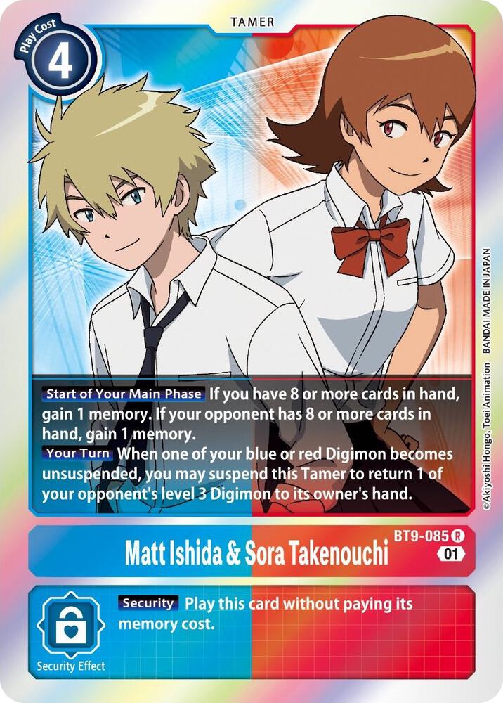 Matt Ishida and Sora Takenouchi BT9-085 R (X Record)  - Foil