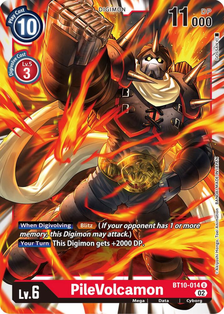 PileVolcamon BT10-014 U (Xros Encounter) 