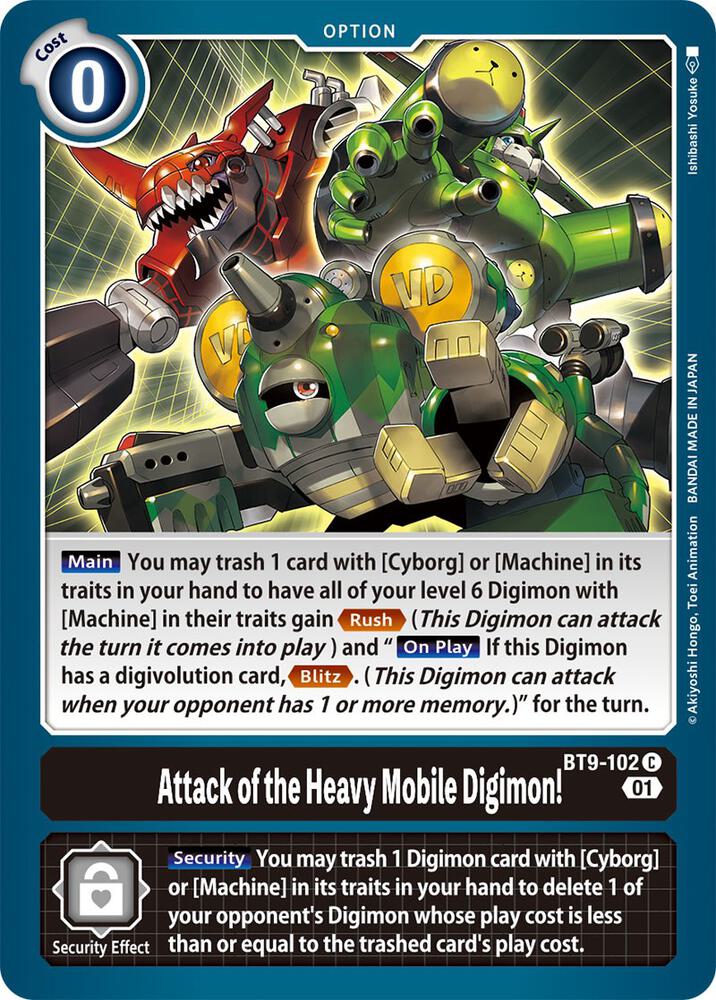 Attack of the Heavy Mobile Digimon BT9-102 C (X Record) 
