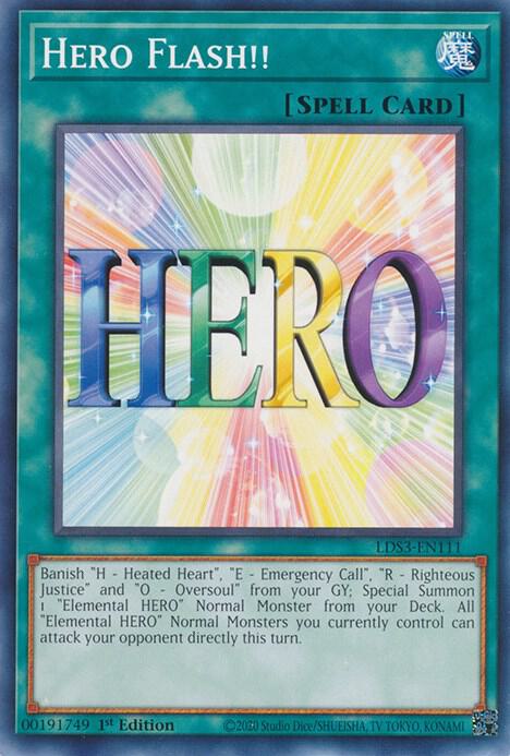 Hero Flash LDS3-EN111 (Legendary Duelists: Season 3)  - 1st Edition