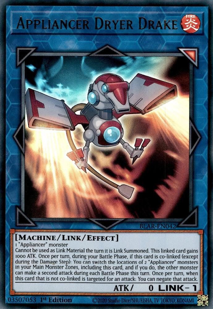 Appliancer Dryer Drake BLAR-EN042 (Battles of Legend: Armageddon)  - 1st Edition