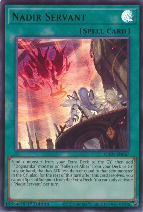 Nadir Servant CH01-EN027 (THE CHRONICLES DECK: The Fallen & The Virtuous (All-Foil Edition))  - 1st Edition