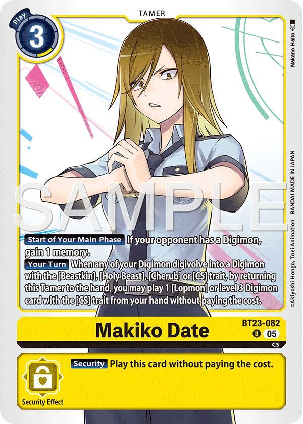 Makiko Date BT23-082 U (Hackers' Slumber) 