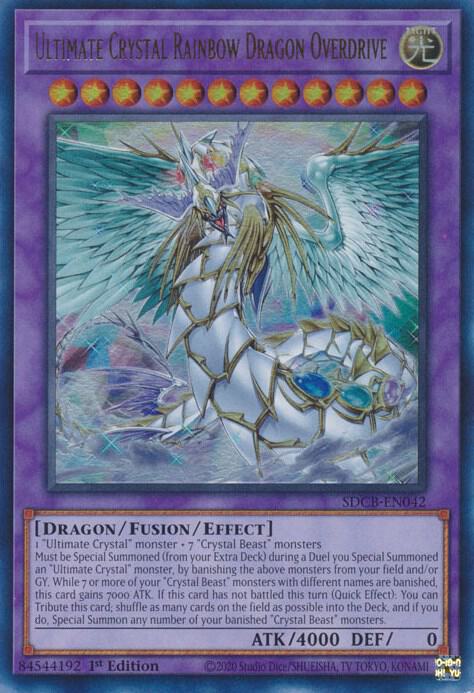 Ultimate Crystal Rainbow Dragon Overdrive SDCB-EN042 (Structure Deck: Legend of the Crystal Beasts)  - 1st Edition
