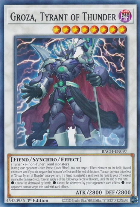 Groza, Tyrant of Thunder BACH-EN097 (Battle of Chaos)  - 1st Edition