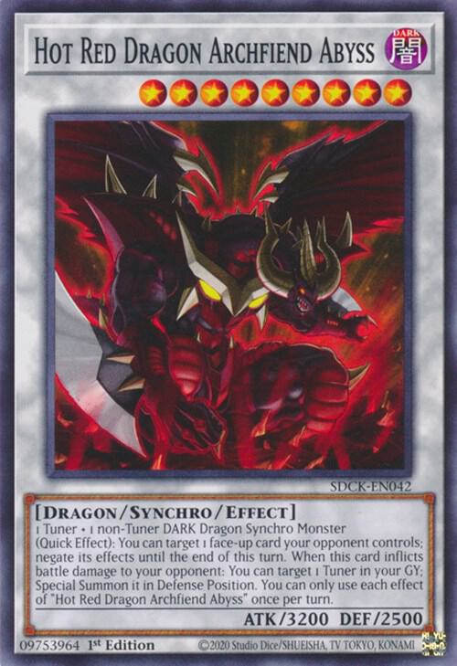 Hot Red Dragon Archfiend Abyss SDCK-EN042 (Structure Deck: The Crimson King)  - 1st Edition