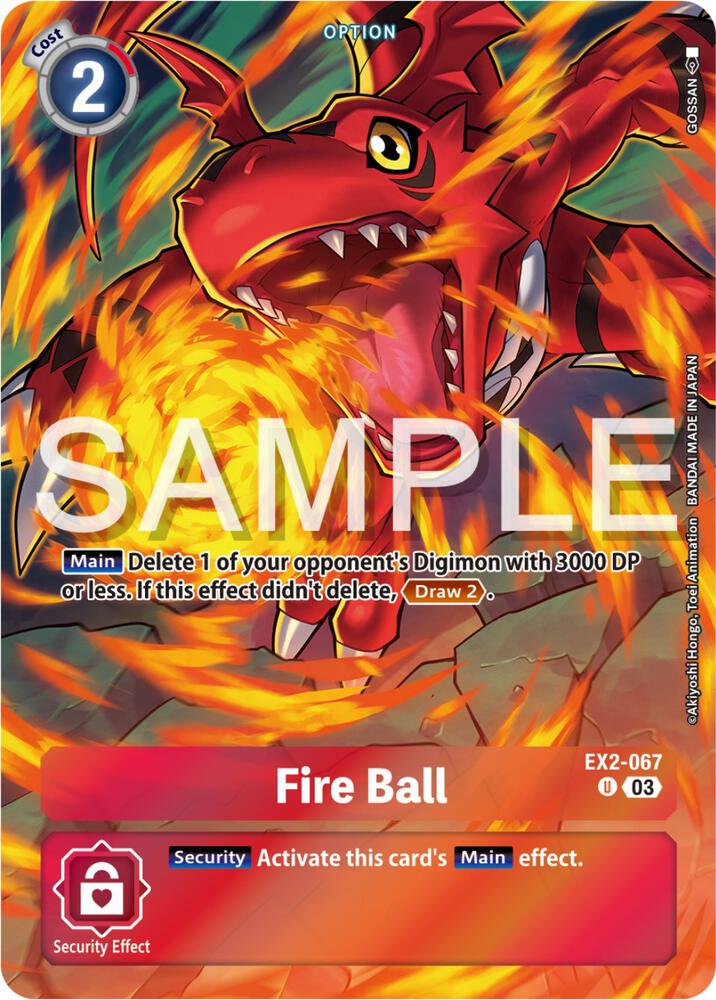 Fire Ball Bonus Pack EX2-067 U (Starter Deck 17: Double Typhoon Advanced Deck Set)  - Foil