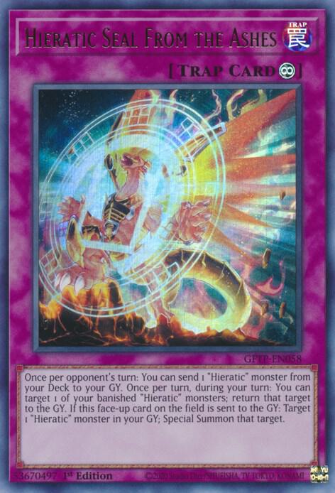 Hieratic Seal From the Ashes GFTP-EN058 (Ghosts From the Past)  - 1st Edition