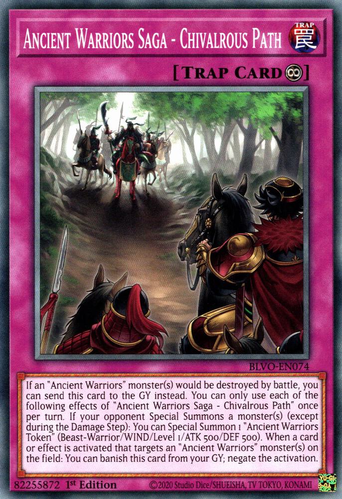 Ancient Warriors Saga - Chivalrous Path BLVO-EN074 (Blazing Vortex)  - 1st Edition