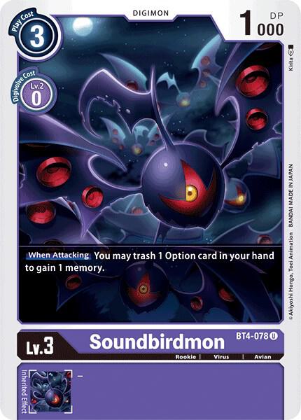 Soundbirdmon BT4-078 U (Great Legend) 