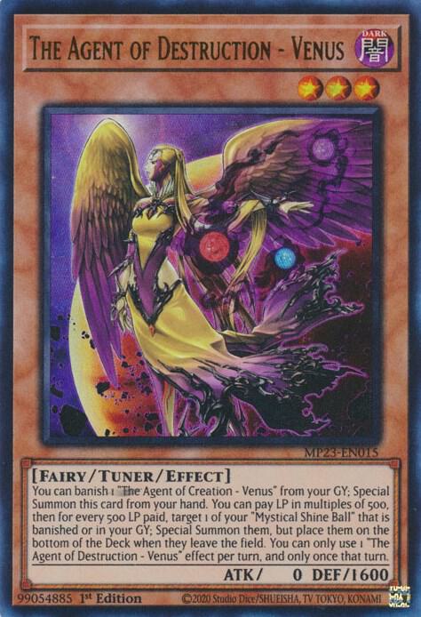 The Agent of Destruction Venus MP23-EN015 (25th Anniversary Tin: Dueling Heroes Mega Pack)  - 1st Edition