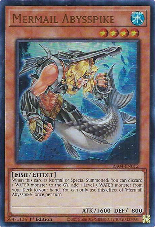 Mermail Abysspike UR RA04-EN012 (Quarter Century Stampede)  - 1st Edition
