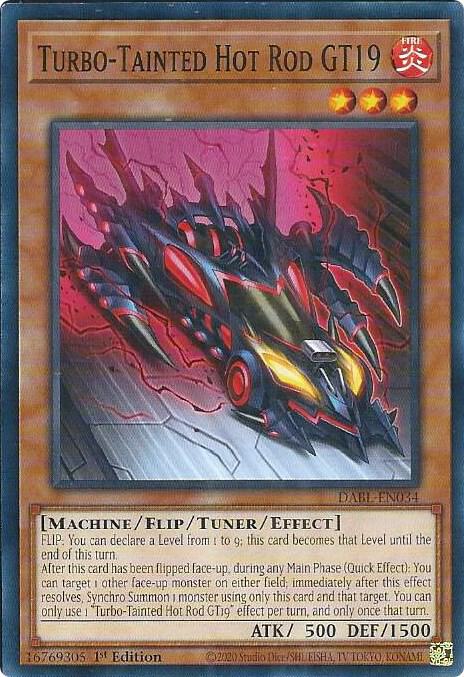 Turbo Tainted Hot Rod GT19 DABL-EN034 (Darkwing Blast)  - 1st Edition