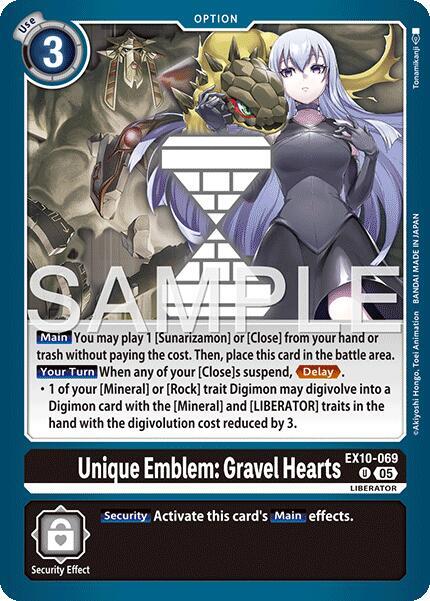 Unique Emblem Gravel Hearts EX10-069 U (Sinister Order) 